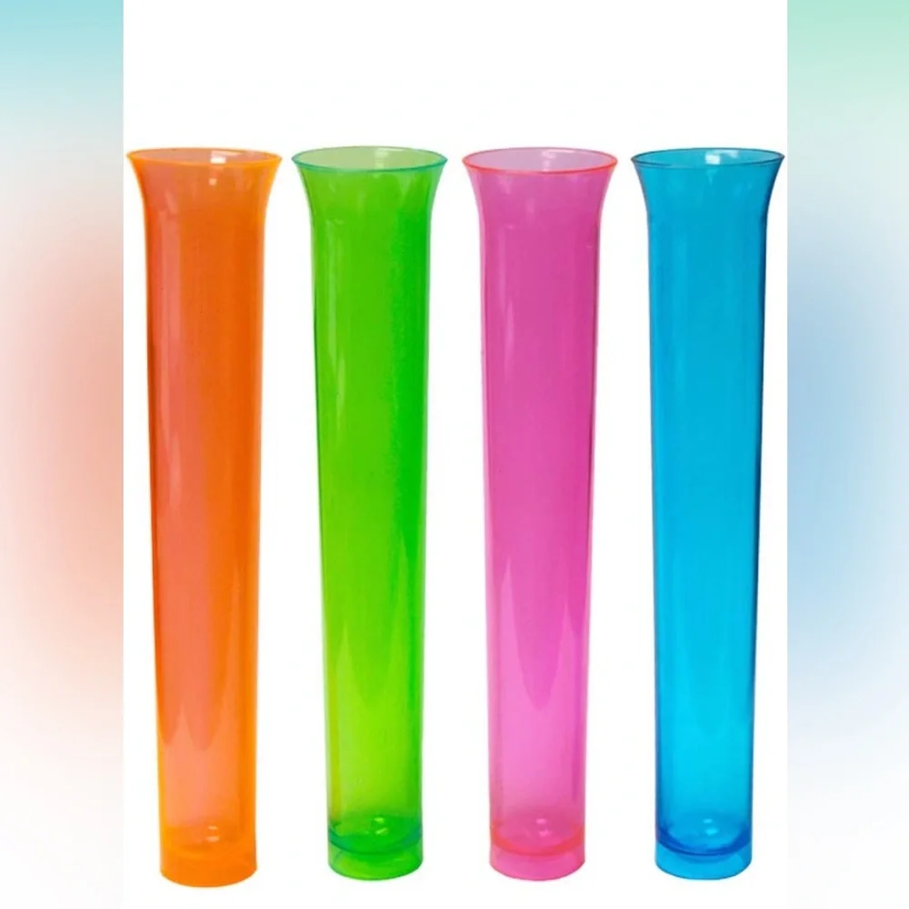Party Essentials Tube Shots Plastic Assorted Neon 15 ct